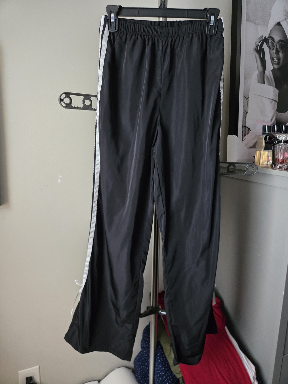 wild fable Black Track Pants with White Side Stripes
